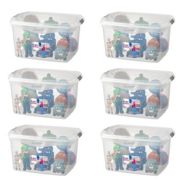 Imagem de Kit 6 Caixas Organizadora Multiuso 68 Litros Sanremo