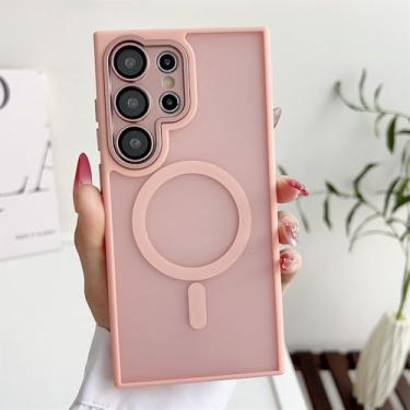 Imagem de Capa protetora fosca transparente, rosa, para Samsung S23 FE, S25 Edge, S24, S23, S22 Plus Ultra FE, A56, A36, A26