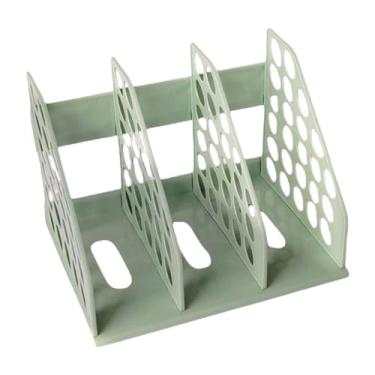 Imagem de Milageto Organizador de mesa para arquivos e pastas, e compacto, ideal para organizar documentos, livros, livros outros objetos no escritório, Verde