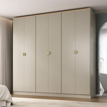 Imagem de Guarda-roupa Casal 100% Mdf 6 Portas Brescia - RR Móveis