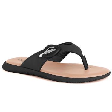 Imagem de Chinelo Feminino Couro Preto Usaflex MM0602-Feminino