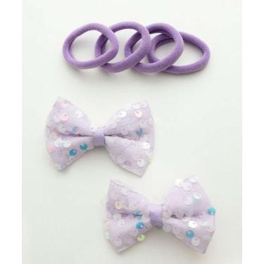 Imagem de Kit 6 Peças Presilhas E Elásticos De Cabelo Infantil M-89409 - MARISA,