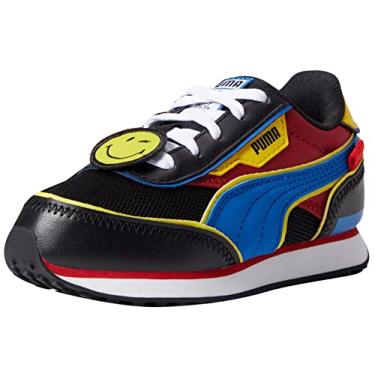 Imagem de PUMA Tênis infantil unissex Future Rider, Smileyworld - Puma - preto - azul royal, 3 Little Kid
