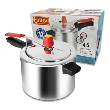 Imagem de Panela de Pressão Polida 4.5 Litros Clássica Eirilar Alumínio Polido Alça Ergonômica