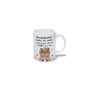 Imagem de Caneca de Cerâmica 325ml com Estampa de Capivara Professor, Design Colorido com Frase Motivacional (6)