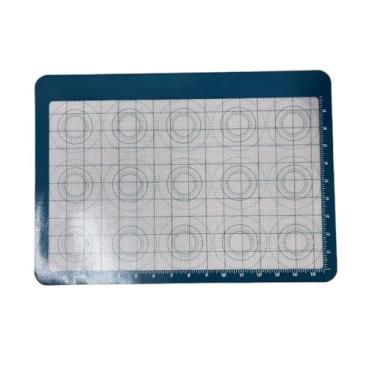 Imagem de Tapete Antiaderente Silicone Fibra De Vidro Culinário Para Bolo De Massa Óleo E Panelas Cozinhar(COM MEDIDOR GRANDE AZ,42X30CM)