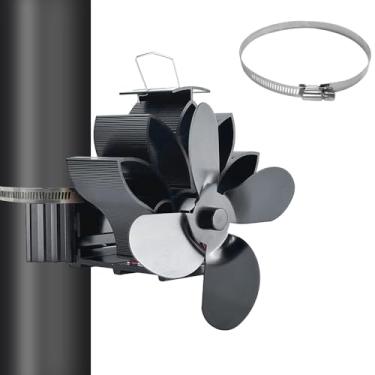 Imagem de Ventilador de Fogão a Lenha Movido Calor Não Elétrico com 4 Lâminas Silencioso Chimenea Pendurado para Distribuição em Q