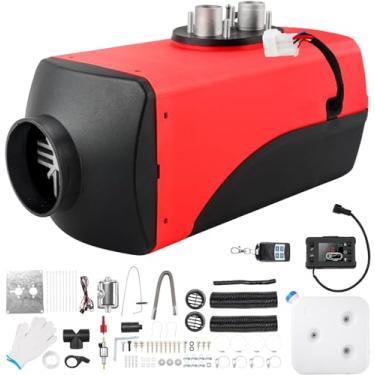 Imagem de ZJPJMXNN Aquecedor de ar diesel 12V 5KW aquecedor de estacionamento aquecedor noturno diesel com interruptor LCD silenciador controle remoto 10L tanque para caminhão, barco, trailer de carro