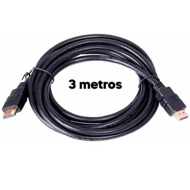 Imagem de Cabo Hdmi 3 Metros 4K Hd Full Hd Preto Gamer Para Tv