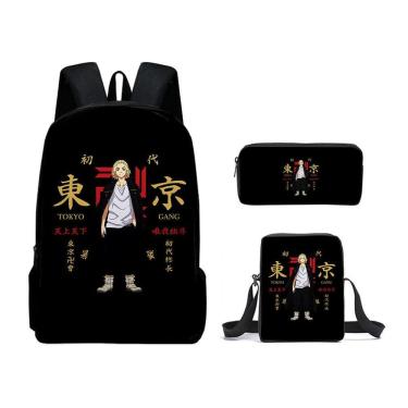Imagem de Conjunto de mochilas Tokyo 3D Print Anime Satchel Oxford School