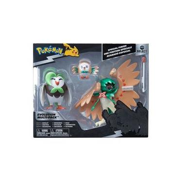 Imagem de Pokemon - Pack De Evolução 3 Bonecos Rowlet, Dartrix E Decidueye