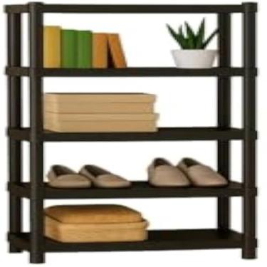 Imagem de Organizador de sapatos para casa, com cinco prateleiras, resistente,compacto e pratico.