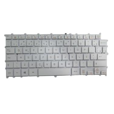 Imagem de Teclado laptop para LG 13Z980 13ZD980 SG-91030-40A SN3871BL1 AEW73969807 Brasil BR Branco Sem Moldura e Com Retroiluminação