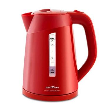 Imagem de Chaleira Elétrica 1,7L Aço Escovado Vermelha BCH06 - Britânia, 220V, V