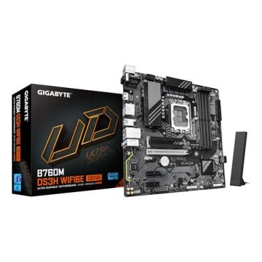 Imagem de Placa Mãe Gigabyte B760M DS3H WIFI6E DDR5 GEN5 (LGA 1700/4xDDR5/HDMI/DisplayPort/USB 3.2/M.2)