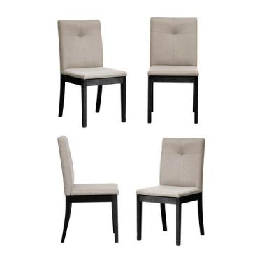 Imagem de Kit 4 Cadeiras Estofadas Tiê Maxx CabeCasa MadeiraOriginals - CabeCasa