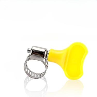 Imagem de Braçadeira de mangueira de 3 peças para tubos de plástico - Serve para várias conexões de mangueira (amarelo (0,8-1,2 cm) pacote com 3)