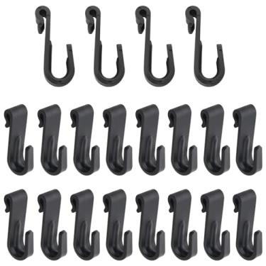Imagem de ZZLZX 20 peças de ganchos de malha, mini ganchos de plástico, prateleira de malha de arame, ganchos de exibição de parede para banheiro e cozinha, itens de pendurar toalhas
