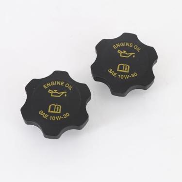 Imagem de Tektall 2 peças 53010654AA tampa de enchimento de óleo do motor compatível com Jeep Wrangler Grand Cherokee Chrysler 1994-2006, Dodge Ram 1500 2500 3500 substitui 04648831AA