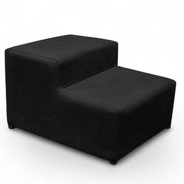 Imagem de Escadas para Cachorro Gato 2 Degraus Degraus + Profundos - Ideal para Pets Idosos ou com Mobilidade Reduzida(Preto)