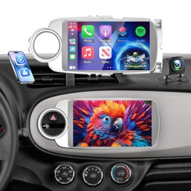 Imagem de Volxcereo Rádio automotivo para Toyota Yaris 2012 2013 2014 2015 2016 2017, [2G + 64G] 22.9 cm Android Touchscreen Yaris Stereo com Carplay e Android Auto, GPS, WiFi, Bluetooth, SWC, FM/RDS