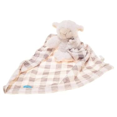 Imagem de Naninha Ovelha, Cobertor Infantil Extra Grande, Cinza, 100% Poliéster, 45 x 22 x 45 cm, Macio e Lavável, para Bebês Recém-Nascidos