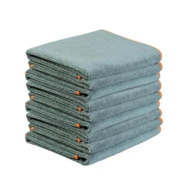 Imagem de Superio Pano de limpeza de microfibra cinza para carros, cozinha, banheiro 40,6 x 40,6 cm, panos sem fiapos para limpeza de casa, lavável reutilizável, sem necessidade de detergentes, sem arranhões e