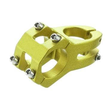 Imagem de Mesa de guidão Power Stem para bicicleta de estrada e mountain bike, com haste curta de 45 mm e ajuste de altura, 31,8 mm.(Yellow)