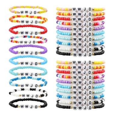 Imagem de Galaton 30 pulseiras WWJD da amizade cristã feitas à mão para mulheres, homens, presentes religiosos de Natal, celebrações de Páscoa e atividades baseadas na fé, Medium, Borracha, Sem Pedra Preciosa