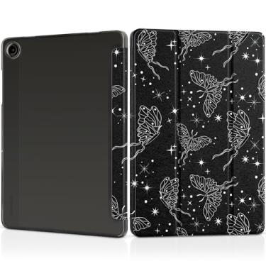 Imagem de MEEgoodo Capa para Samsung Galaxy Tab A9 Plus 27.9 cm 2023 (compatível com o modelo SM-X210/X216/X218), capas para tablet A9+ com textura de seda e capa traseira transparente para PC, borboletas e