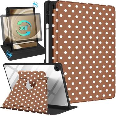 Imagem de Uppuppy Capa para Samsung Galaxy Tab A9+ – Suporte giratório de 360 graus com suporte para lápis para mulheres e meninas, capa para tablet Samsung A9 Plus 11 polegadas, SM-X210/X216/X218