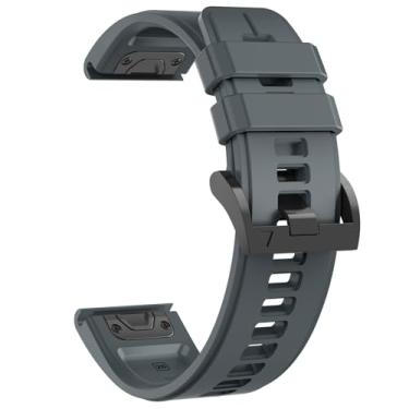 Imagem de U-LIMVE Pulseira de relógio para Garmin Fenix 8 de 51 mm/Fenix 7X/Fenix 6X/Fenix 5X/Fenix 3/Quatix 8 de 51 mm/Tactix 8 de 51 mm, pulseira de silicone de 26 mm