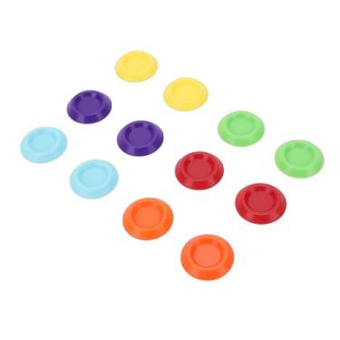 Imagem de Jiawu Tigelas Alimentadoras Coloridas Minúsculas 12 Peças de Plástico Arredondado Suave para Alimentos Minúsculos para Isópodes Colêmbolos Pequenos Invertebrados, Uso Versátil de Invertebrados