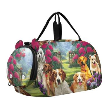 Imagem de Bolsa esportiva para meninos e crianças pequenas, bolsas de viagem para meninas, academia, bagagem infantil, arte pop, vaca highland, MTYxODUxNDAyU2w5bFJwaGtXVlJ3, Clássico