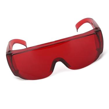 Imagem de Naroote Óculos de Proteção a BACHIN Filtro de óculos de Proteção 80% de Luz Forte para Gravação a, Comprimento de Onda de 405-1064 Nm, óculos de Proteção Verde/vermelho para Uso Industrial (Vermelho)