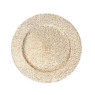 Imagem de WOLFF Sousplat de Plástico Martelado Dourado 33cm