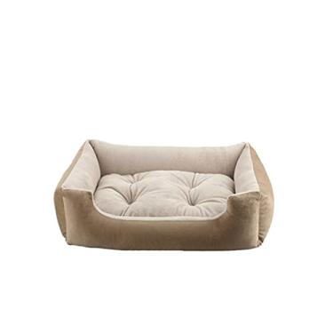Imagem de Cama de cachorro para cães médios, lavável na máquina, confortável para cães médios e grandes ou vários (marrom) ()