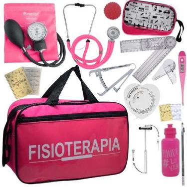 Imagem de Kit Bolsa Fisioterapia Acadêmico Goniômetro Martelo Buck Fita Antropom