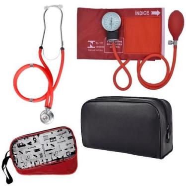 Imagem de Kit Aparelho Pressao Esteto Rappaport Case Esteto Enfermagem - PREMIUM