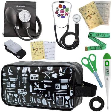 Imagem de Kit Enfermagem Profissional Glicose Estagio Saude Completo - PREMIUM, 