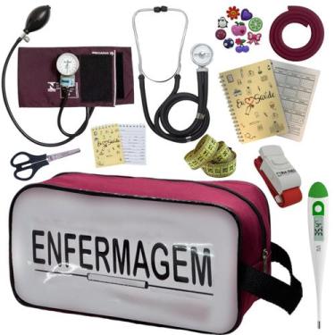 Imagem de Kit Enfermagem Profissional Glicose Estagio Saude Completo - PREMIUM, 