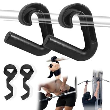 Imagem de Alças de tração neutra de 45/90 graus com alças de elevação - Punhos de barra angulares resistentes e alças de barra de puxar para academia em casa, levantamento terra, fileiras - Alivia o estresse no