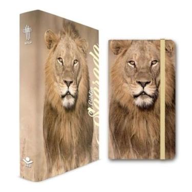 Imagem de Kit Leão no campo de trigo - Moleskine + Bíblia Brochura NAA - BOOK7