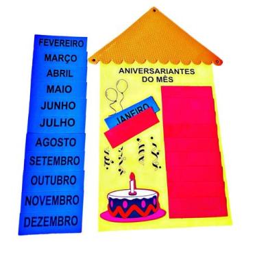 Imagem de Aniversariante do mês - CRIATIVA MATERIAIS EDUCATIVOS, Amarelo