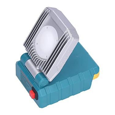 Imagem de Luz de trabalho de emergência 10W, alimentada por bateria de lítio, iluminação LED de trabalho para oficinas de manutenção de automóveis, canteiros de obras, plástico cinza azul