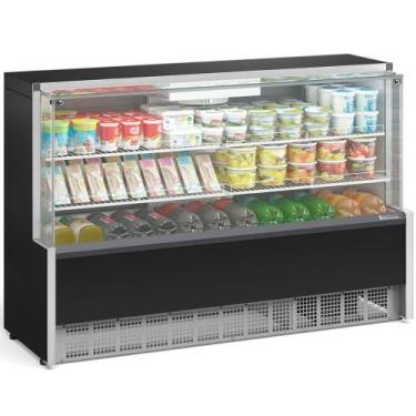 Imagem de Vitrine Refrigerada Ar Forçado Aurora GPFA175R Preto Gelopar 110V