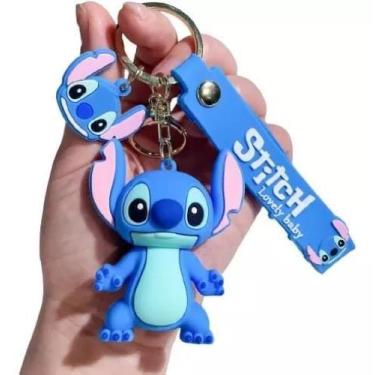 Imagem de Chaveiro Stitch Disney 3d, Robusto, 6cm X 6cm, Lilo & Stitch, Azul