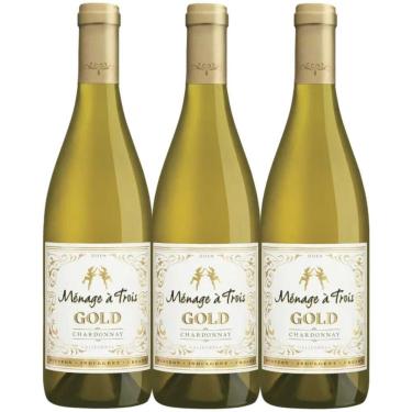 Imagem de Vinho Branco Menage A Trois Gold Chardonnay 750ml (3 Und)