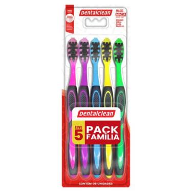 Imagem de Dentalclean escova magic pack familia com 5 unidades macia