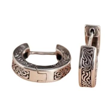 Imagem de Brincos De Argola Góticos Masculinos Com Caveira, Hipoalergênicos, Joi